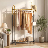 Tangkula Heavy Duty Clothes Rack | Freestanding Clothing Rack with Double Hanging Rods