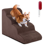 Tangkula Foam Dog Stairs for High Beds, Extra Wide & Deep Pet Ramp