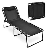 Tangkula Widen Folding Chaise Lounge Chair Set of 2