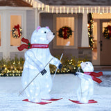 Tangkula 2-Piece Lighted Polar Bear Christmas Decorations