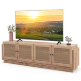 Tangkula Farmhouse TV Stand for TVs Up to 75 Inches