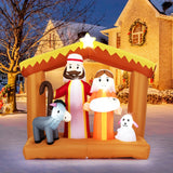 Tangkula 6 FT Christmas Inflatables Nativity Scene Outdoor Decoration