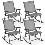 Tangkula Folding Rocking Chair Set of 2