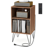 Tangkula Record Player Stand with Charging Station