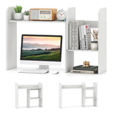 Tangkula Extendable Desktop Bookshelf for Home Office