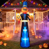 Tangkula 10 FT Animated Halloween Inflatable Pumpkin Gentleman Decoration