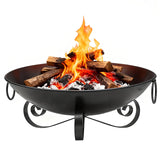 Tangkula Fire Pit for Outside Wood Burning