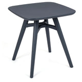 Tangkula 28" Square Outdoor Dining Table Small Compact Outside Furniture