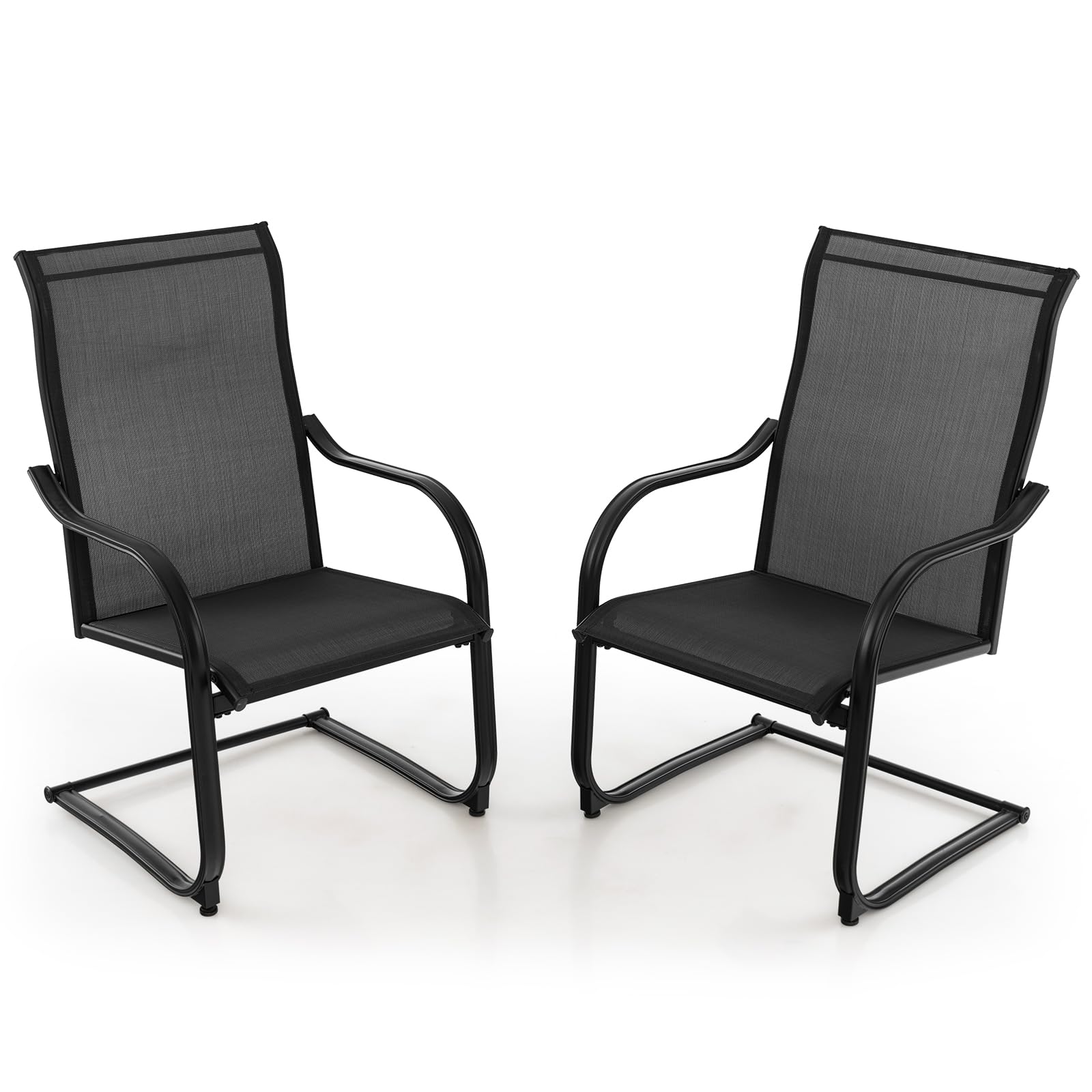 2 Pieces Outdoor Dining Chairs - Tangkula