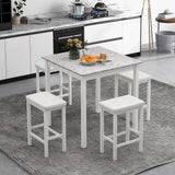 Tangkula 5 Piece Counter-Height Bar Table Set