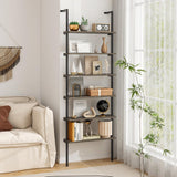 Tangkula Industrial 6-Tier Bookshelf