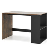 Tangkula 44 Inch Wooden Computer Desk with Bookshelf for Small Space