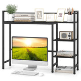 Tangkula 4-Tier Desktop Bookshelf 38.5" Dorm Desk Hutch
