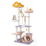 Tangkula Tall Cat Tree, 66 Inch Multi-level Modern Cat Tower with Cat Condo, Sisal Scratching Posts