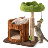 Tangkula Solid Wood Cat Tree