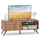 TV Stand for TVs up to 55 Inch Mid Century Modern Entertainment Center with Storage Cabinet
