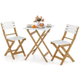 Tagnkula 3 Piece Folding Outdoor Patio Bistro Set