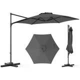 Tangkula 10FT Patio Umbrella Offset Cantilever Outdoor Umbrella