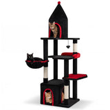 Tangkula Gothic Cat Tree 63 Inch Tall Halloween Cat Tower