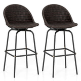 Tangkula Patio Swivel Bar Stools Set of 2/4