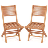 Tangkula Outdoor Dining Chairs with X-Shaped Support Set of 2/4