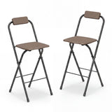 Tangkula Folding Bar Stools Set of 2/4 w/Ergonomic Seat & Comfortable Footrest