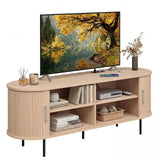 Tangkula Fluted TV Stand for TVs up to 60”