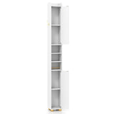 Tangkula 69.5" Narrow Bathroom Cabinet with 2 Doors & Adjustable Shelves (1/2)