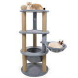 Tangkula 47 Inch Multi-Level Cat Tower with Scratching Posts