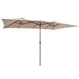 TANGKULA 15 FT Double-Sided Patio Umbrella with Crank Handle