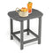 Weather Resistant Adirondack Table, Grey - Tangkula