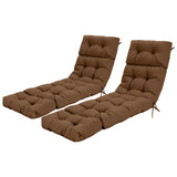 Tangkula  73 x 22 Inch Patio High Back Recliner Cushion with 4 String Ties