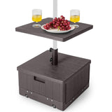 Tangkula 3-in-1 Patio Umbrella Base 175 LBS Moveable Umbrella Stand