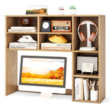 Tangkula Desktop Bookshelf 37" Countertop Storage Hutch（7 Shelves）