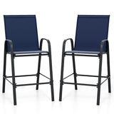 Tangkula Outdoor Bar Stools Set of 2/4 for Backyard Deck Pool
