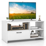 Tangkula White TV Stand for TVs up to 50”