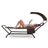 Tangkula Hammock with Stand Included, Heavy Duty Outdoor Hammock with Adjustable Canopy