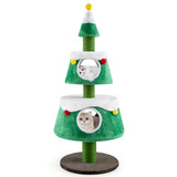 Tangkula 60 Inch Cat Tree with Sisal Scratching Posts 2 Condos with Removable Soft Cushions