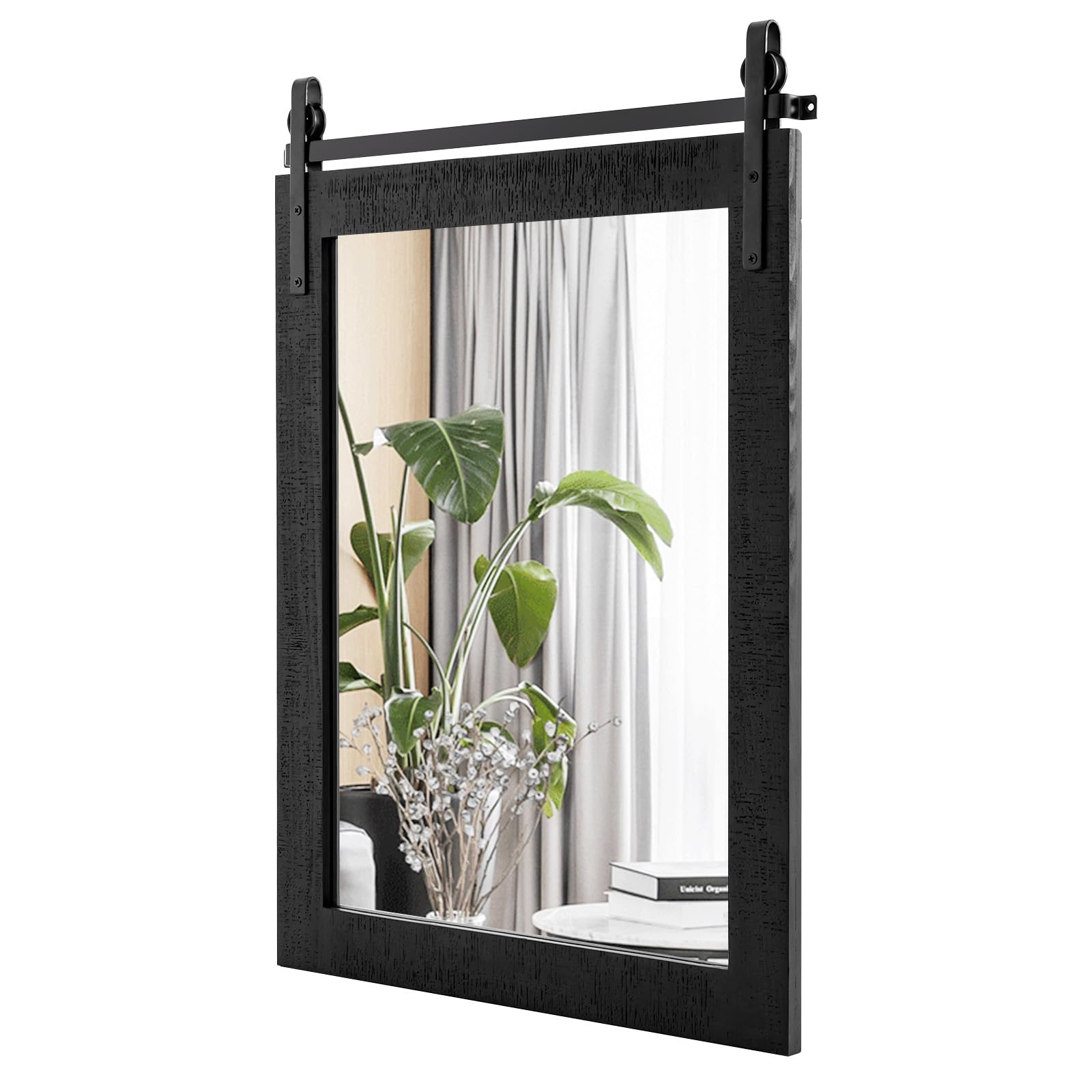 Farmhouse Wall Mirror, 22 x 30 inch - Tangkula