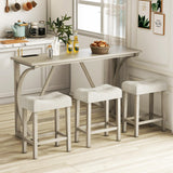 Tangkula 4 Piece Counter Height Dining Set for Living Room