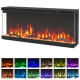 Tangkula 3-Sided Electric Fireplace Insert with Remote Control