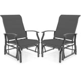 Tangkula Porch Gliders with High Back for Backyard Garden Balcony Poolside