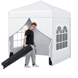 Tangkula 6.5x6.5 FT Pop Up Canopy UPF50+ Outdoor Canopy Tent with Removable Sidewalls