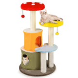 Tangkula 43 Inch Cute Cat Tower with Sisal Scratching Posts