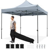 10 x 10 FT Outdoor Pop up Canopy Tent Easy Setup Gazebo Shelter with Wheeled Bag