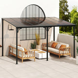 Tangkula 10x13 Ft Lean to Wall-Mounted Gazebo