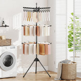 Tangkula 3-Tier Portable and Foldable Drying Rack 70"H with 32 Rods