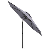 10FT Patio Umbrella, Outdoor Market Table Umbrella with Push Button Tilt