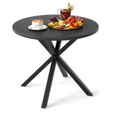 Tangkula Round Patio Dining Table for Outside