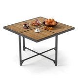 Tangkula 43.5" Square Indoor Outdoor Dining Table